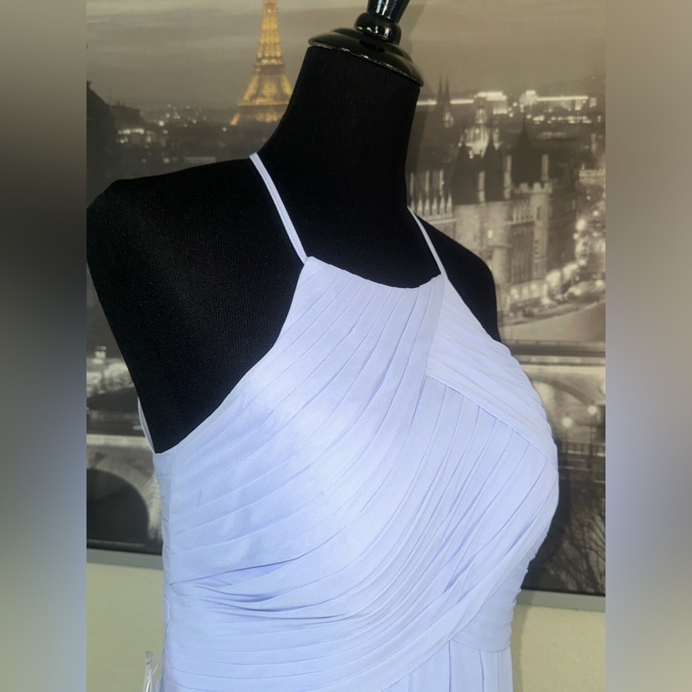AZAZIE Ginger Lavender A-Line Pleated Chiffon Dress - Picture 3 of 9